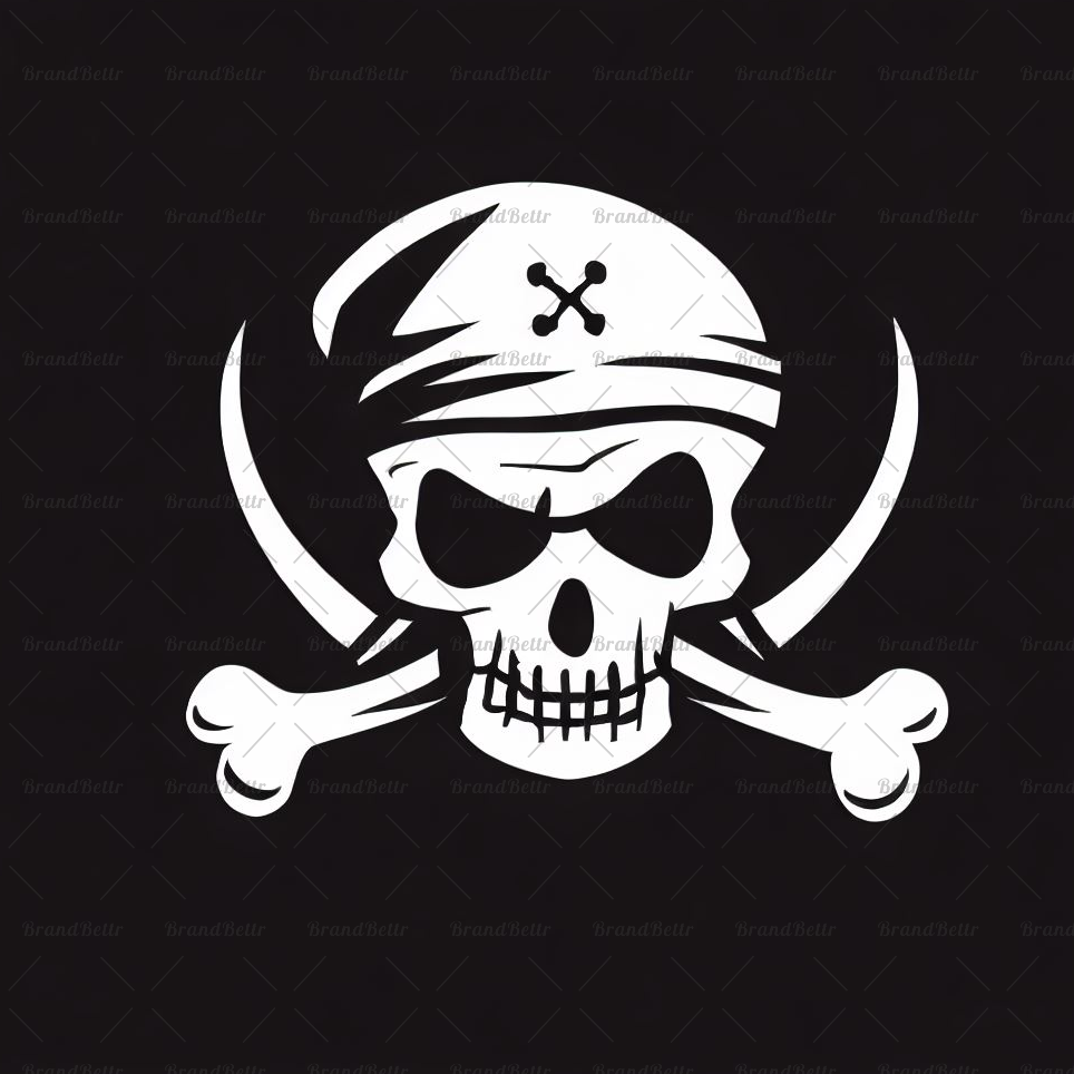 Piratenschädel und gekreuzte Knochen